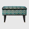 Gucci Gg Jacquard Stool In Blue