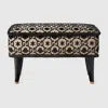 Gucci Gg Jacquard Stool In Schwarz