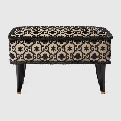 Gucci Gg Jacquard Stool In Schwarz