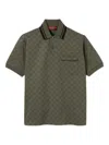 Gucci Short Sleeve Polo Shirt With Chest Pocket In Green
