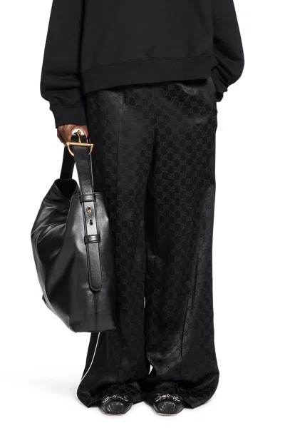 Gucci Gg Jacquard Sweatpants In Black