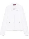 Gucci White Sweatshirt With Stand-up Collar With Automatic Buttons And Dropped Shoulders In Tech Fabric Wo In White