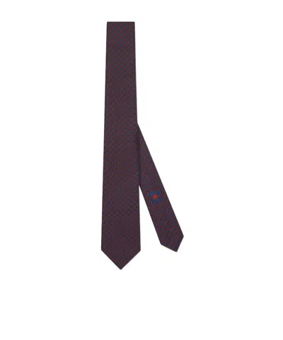 Gucci Gg Jacquard Tie In Black