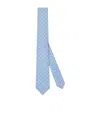 Gucci Gg Jacquard Tie In Blue