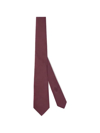 Gucci Gg Jacquard Tie In Orange