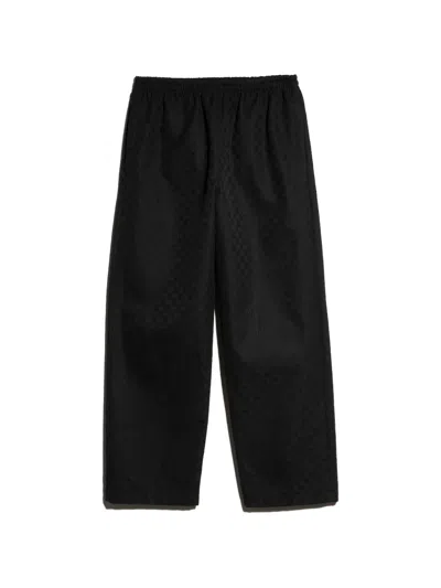 Gucci Gg Jacquard Track Pants In Black