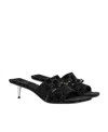 Gucci Gg-jacquard Velvet Mules In Black