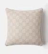 Gucci Gg Jacquard Wool And Cashmere Cushion In White