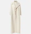 Gucci Gg Jacquard Wool And Silk Crêpe Coat In White