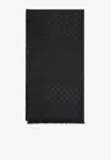 Gucci Unisex-adult Gg Logo Scarf 165904-3g646-1100 In Black