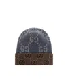 Gucci Gg-jacquard Wool Beanie In Black