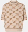 Gucci Gg Wool Bouclé Jacquard Top In White