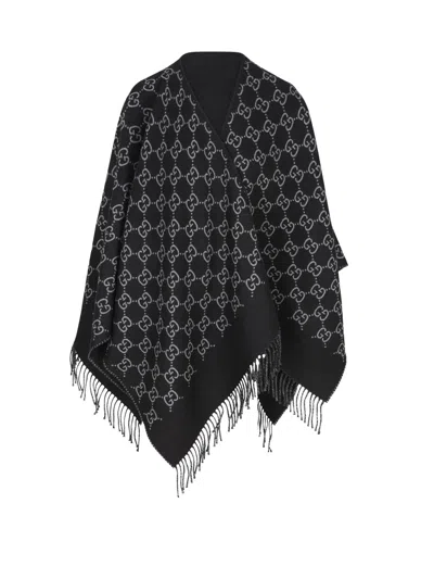 GUCCI GG JACQUARD WOOL CAPE
