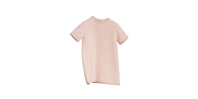 Gucci Gg Jacquard Wool Knitted Dress In Pink