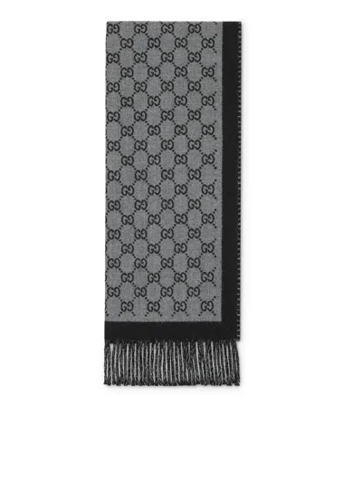 GUCCI GG JACQUARD WOOL SCARF