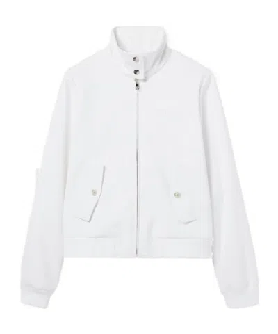 Gucci Gg Jacquard Zip-up Jacket In White