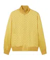 Gucci Gg Jacquard Zipper Jacket In Yellow