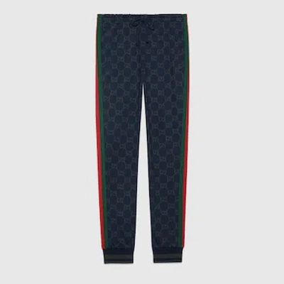 Gucci Jogginghose Aus Gg Baumwolljersey In Blue