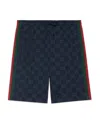 Gucci Joggingshorts Aus Gg Baumwolljersey In Blue