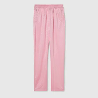 Gucci Gg Jersey Jacquard Leisure Pants In Pink
