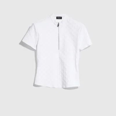 Gucci Gg Jersey Jacquard T-shirt In White