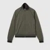 Gucci Mens New Forest Green Monogram-print Striped-trims Woven Jacket Xl In Green