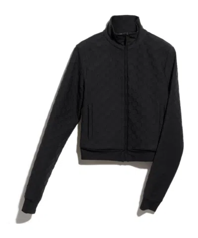 Gucci Gg Jersey Jacquard Zip Jacket In Black