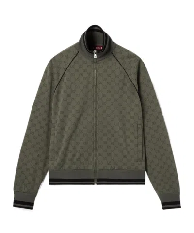 GUCCI GG JERSEY JACQUARD ZIP JACKET