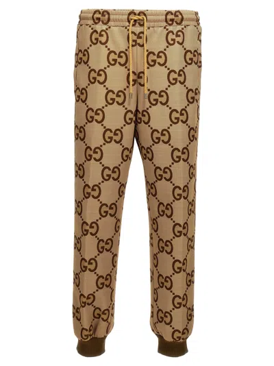 Gucci Gg Joggers In Beige