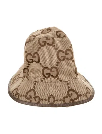 Pre-owned Gucci Gg Jumbo Bucket Hat In Neutral