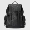 Gucci Jumbo Gg Backpack In Black