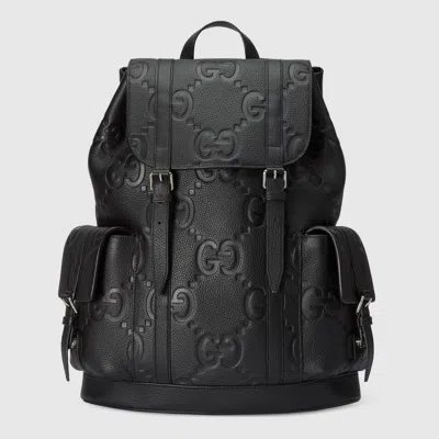 Gucci Jumbo Gg Backpack In Black