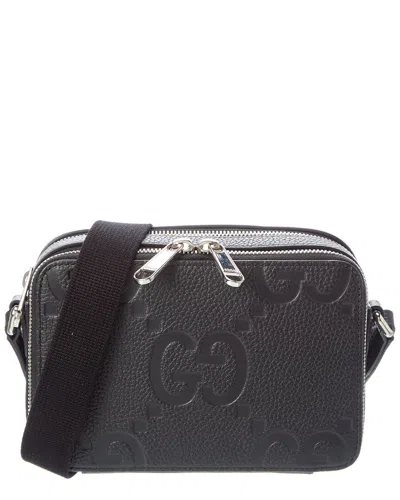 Gucci Gg Jumbo Leather Mini Bag In Black