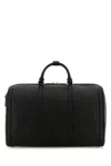 Gucci Men Black Leather Travel Bag