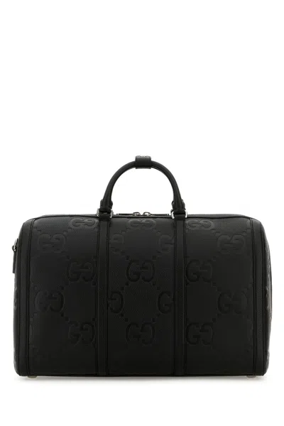 GUCCI BORSA DA VIAGGIO IN PELLE NERA UOMO