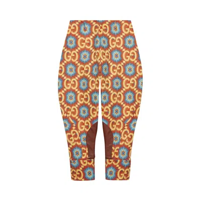 Pre-owned Gucci Gg Kaleidoscope Equestrian Inspired Pant 'orange/yellow' | Men's Size 52
