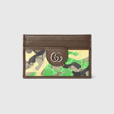 Gucci Gg Card Case In Green