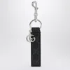 Gucci Gg Keychain With Double G In Black