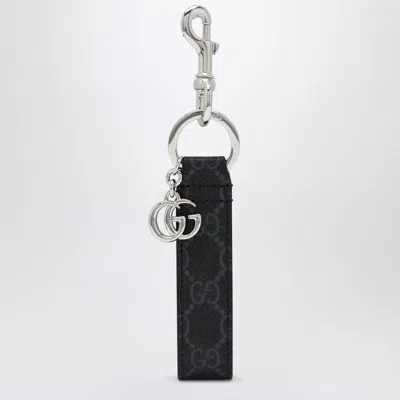 Gucci Gg Keychain With Double G In Black