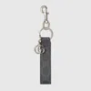 Gucci Gg Keychain With Double G In Black