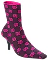 Gucci Stretch Fabric Stiletto Heel Ankle Boots In Black