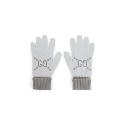 Gucci Gg Knit Gloves Women In Gray