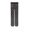 Gucci Gg Motif Open-knit Tights In Black