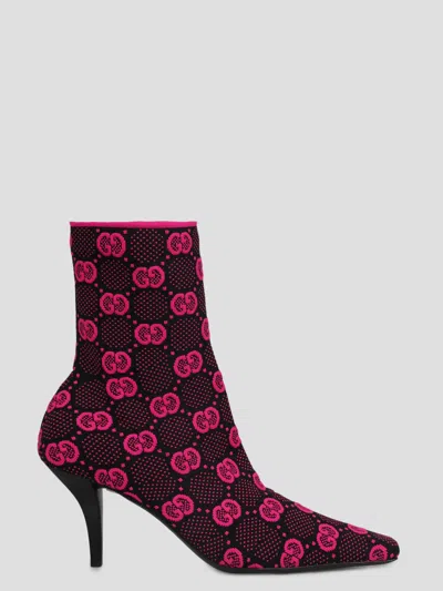 GUCCI GG KNITTED ANKLE BOOTS