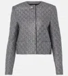 Gucci Gg Lamé Blazer In Grey