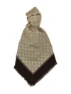 Gucci Gg Lamé Scarf In Neutral