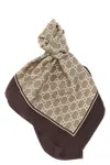 Gucci Brown Gg Lame Scarf In Multi