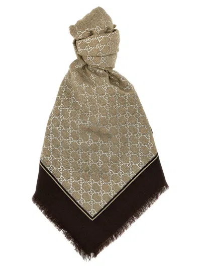 GUCCI GG LAMÉ SCARF SCARVES AND FOULARDS MULTICOLOR