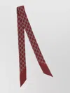 Gucci Gg Laminated Long Scarf With Pointed Ends In Red