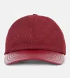 Gucci Women's Rosso Ancora Gg Fabric Baseball Cap In Red
